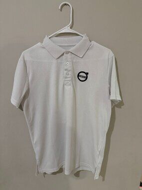 Volvo Official Merchandise Men's White Polo Shirt Size S Short Sleeve